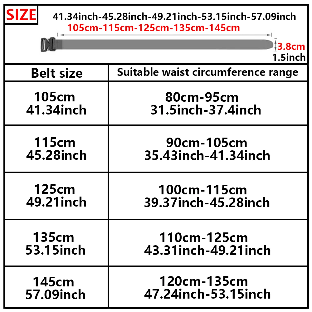 TUSHI New Military Belt for Men Sturdy Nylon Metal Automatic Buckle Police Duty Belt Tactical Outdoor Girdle IPSC Accessories