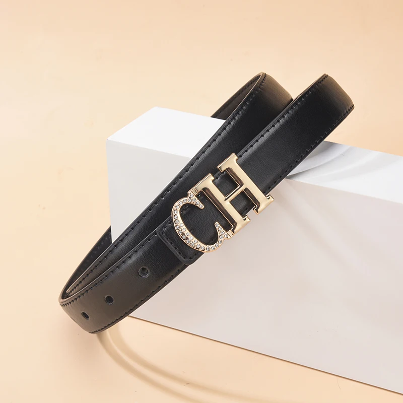 Retro Women's Automatic Buckle Belt Simple And Trendy Women's Jeans Casual Pants Belt Fashionable Women's Clothing Accessories