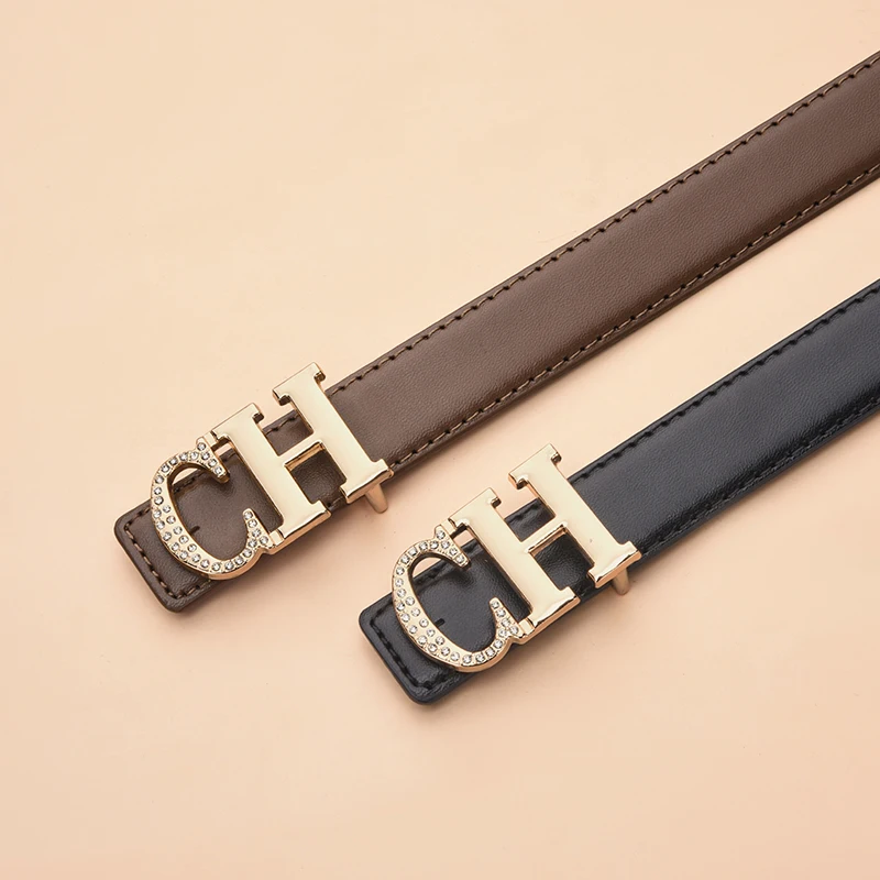 Retro Women's Automatic Buckle Belt Simple And Trendy Women's Jeans Casual Pants Belt Fashionable Women's Clothing Accessories