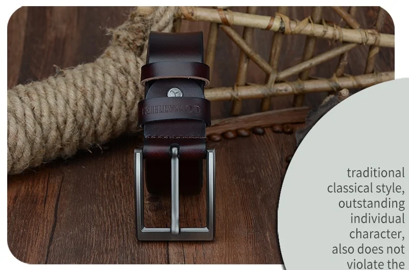 COWATHER 2021 men belt cow genuine leather luxury strap male belts for men new fashion classic vintage pin buckle dropshipping