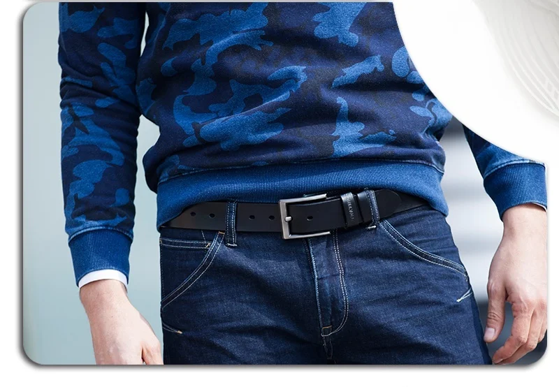 COWATHER 2021 men belt cow genuine leather luxury strap male belts for men new fashion classic vintage pin buckle dropshipping