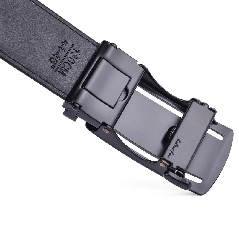 Men's Leather Ratchet Belt Dress with Slide Click Automatic Buckle Plus Size Luxury Ceinture