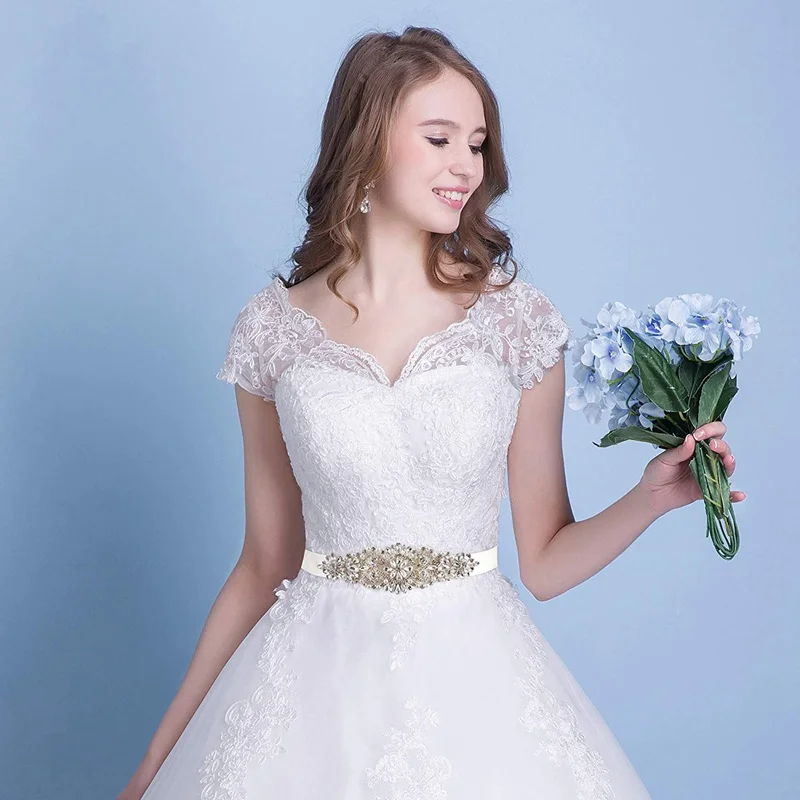 JLZXSY Handmade Pearl Rhinestone Belt Bridesmaid Bridal Sash Belts for Wedding Dresses Designer Crystal Belts
