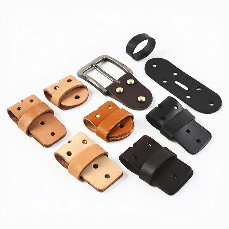 1/2Pcs 38mm Men's Belt Buckle Belts Head Connect Loop Leathers Pin Buckles Solid Brass Rivet Clasp DIY Leather Craft Accessories