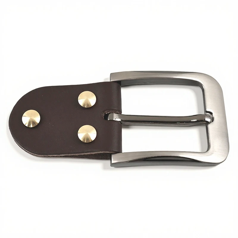 1/2Pcs 38mm Men's Belt Buckle Belts Head Connect Loop Leathers Pin Buckles Solid Brass Rivet Clasp DIY Leather Craft Accessories