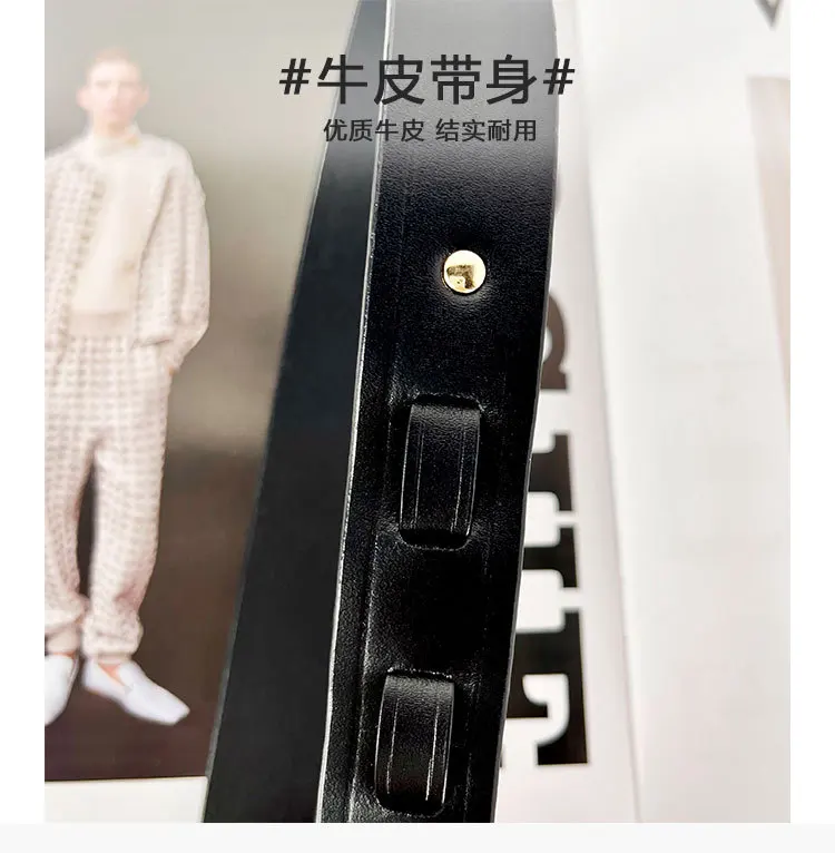 Maikun Genuine Leather Thin Belt For Women Suit Fashion Versatile Dress Sub Waist Chain Waist Trendy Small Belt