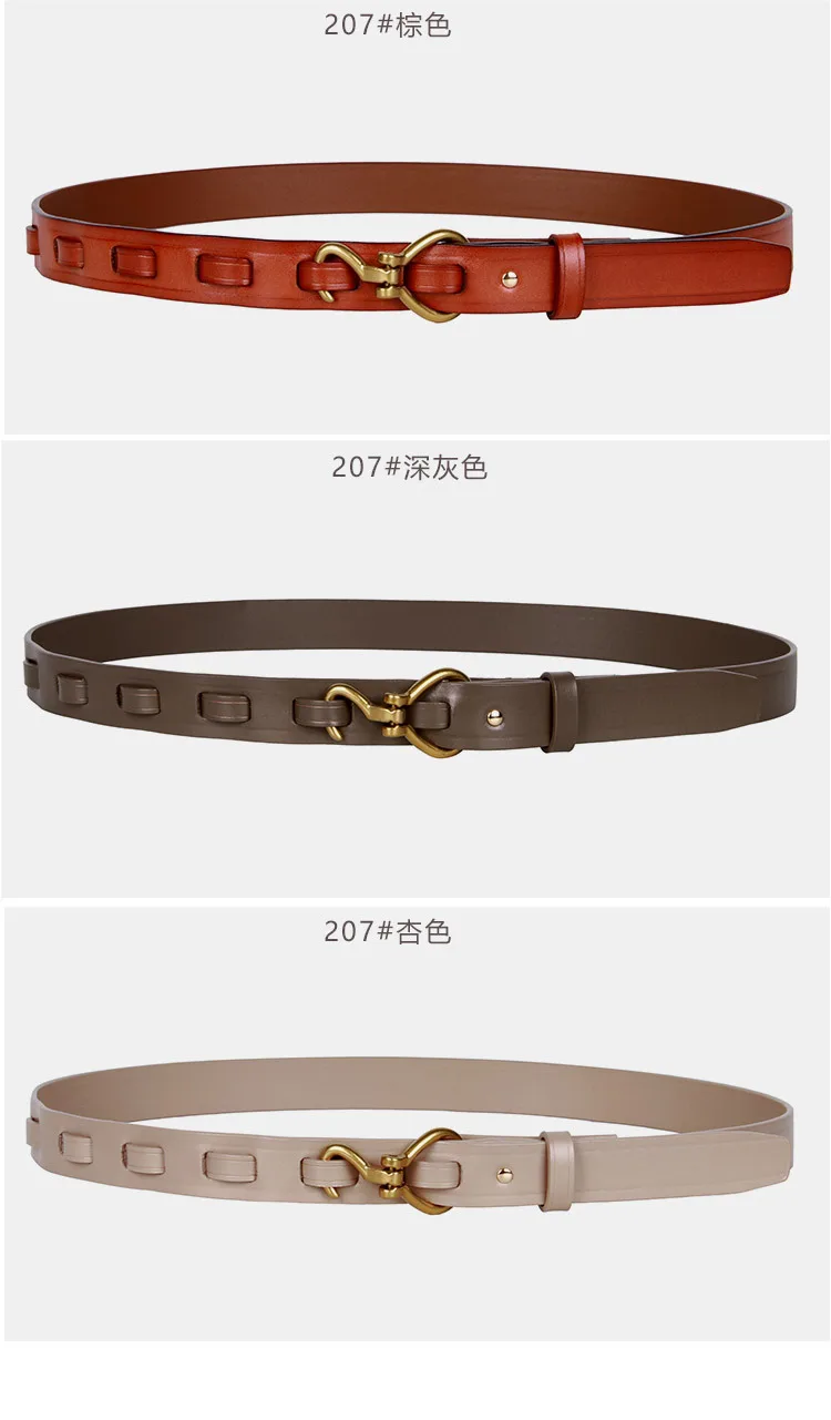 Maikun Genuine Leather Thin Belt For Women Suit Fashion Versatile Dress Sub Waist Chain Waist Trendy Small Belt