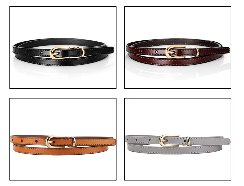 Maikun Women's Business Genuine Leather Belt Fashion Casual Thin Belt For Suit Skirt Dresses