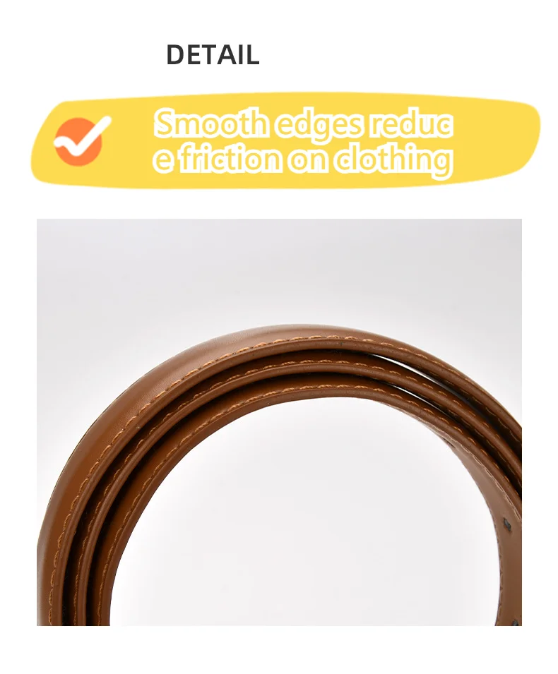2.4cm Belts for Women Girls Fashion Waist Belt Cowhide Leather Simple 8 Metal Pin Buckle Belt Leisure Dress Jeans Waistband