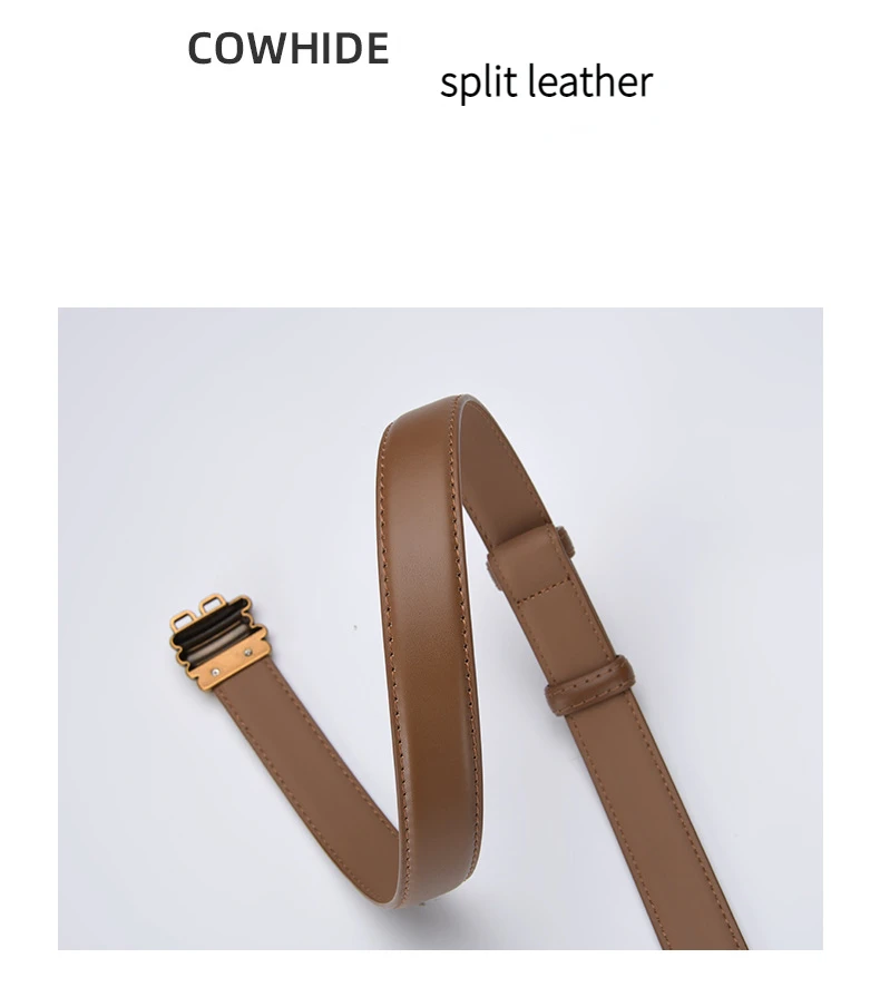 2.4cm Luxury Genuine Leather Women Belt Designer Women Dress Cowhide Knot Belt Gold Alloy Buckle Waistband Jeans Female Gift