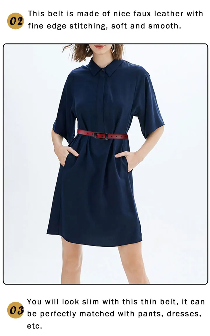 Maikun Belts for Women Belt Genuine Leather Belt Female Waistband for Jeans Dresses Pants