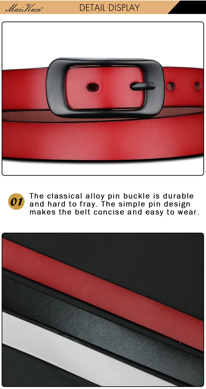 Maikun Belts for Women Belt Genuine Leather Belt Female Waistband for Jeans Dresses Pants