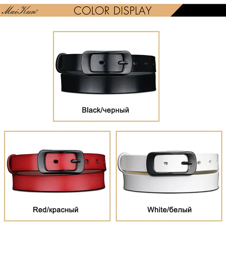 Maikun Belts for Women Belt Genuine Leather Belt Female Waistband for Jeans Dresses Pants