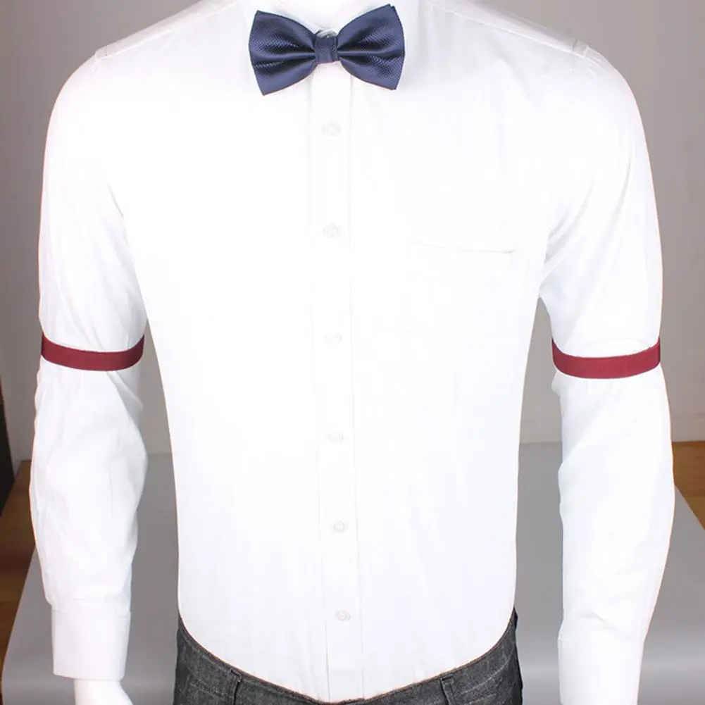 1Pair Shirt Sleeve Garters Holders Men Women Elastic Armband Adjustable Arm Cuff Bands for Party Clothing Accessories