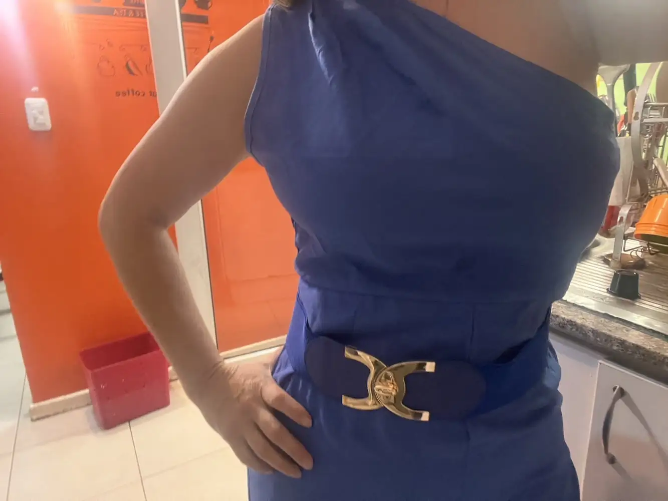 Wide Elastic Belts for Women Stretch Ladies Waist Belt with Fashion Gold Buckle, Vintage Classic Plus Size Belts for Women