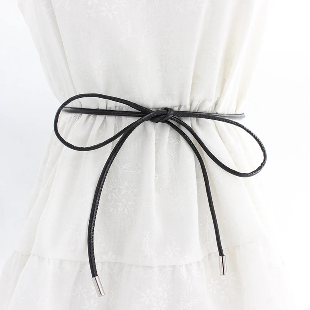 New Female Waistband Belts Thin Belt Simple Decoration Tie With Dress Long Waist Rope Knotted Vintage Dresses String Waist Chain