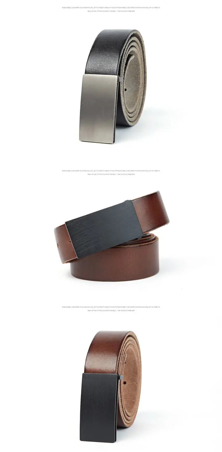 Maikun Genuine Leather Belt Men's Luxury Brand Handmade Vintage Pure Cowskin Casual Pin Buckle Youth Belts