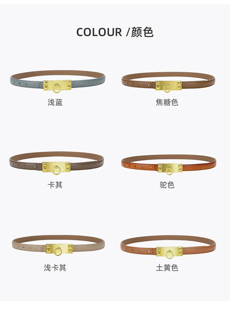Summer Candy Colorful Cute Real Leather Waist Belt Women Jeans Strap Belt Purple Pink Blue Green Girls Cowskin Waistband Belts