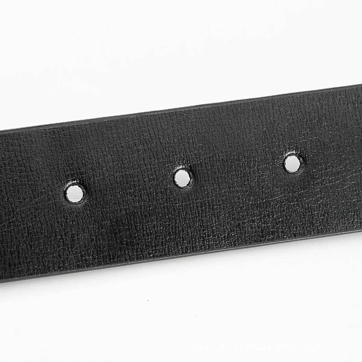 Men's Double-Sided Genuine Leather Belt Fashion No-Buckle Waistband High Quality Black/Brown 3.3cm Width