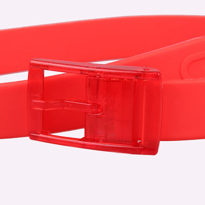 3.5x116cm No Metal Plastic Buckle Belt for Women Candy Color Unisex Silicone Belts Male/Female Jeans Leather Strap Accessories