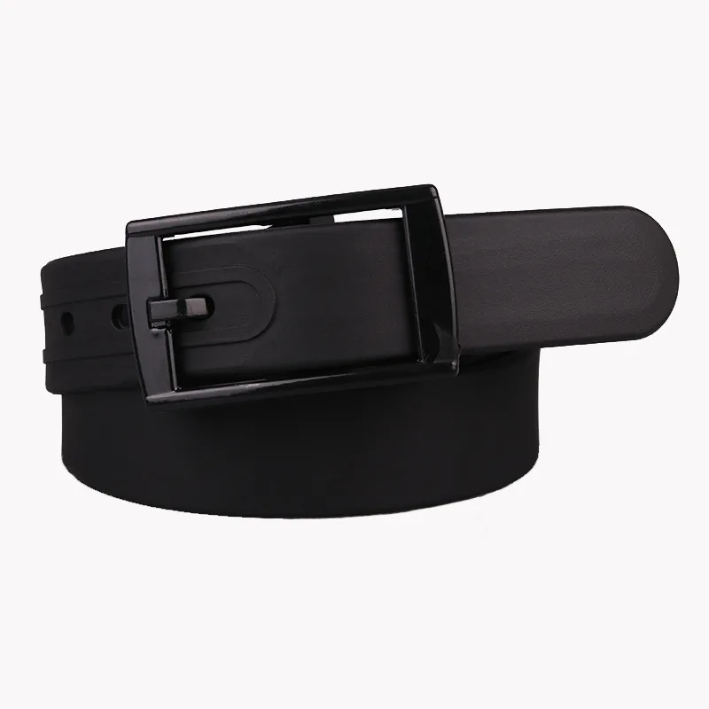 3.5x116cm No Metal Plastic Buckle Belt for Women Candy Color Unisex Silicone Belts Male/Female Jeans Leather Strap Accessories