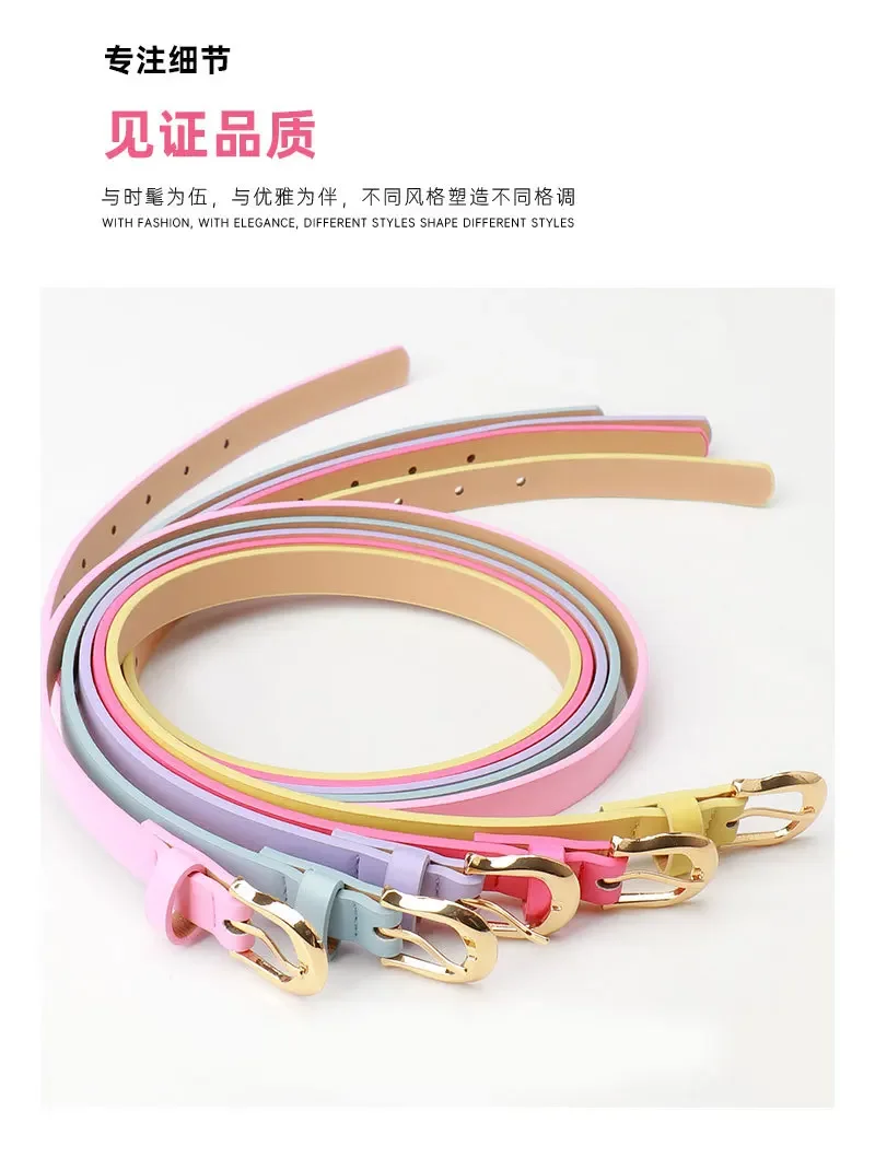 1.8x103cm New Women's Belt Fashion Casual Simple Needle Buckle Belt Jeans Dress Skinny Waistband