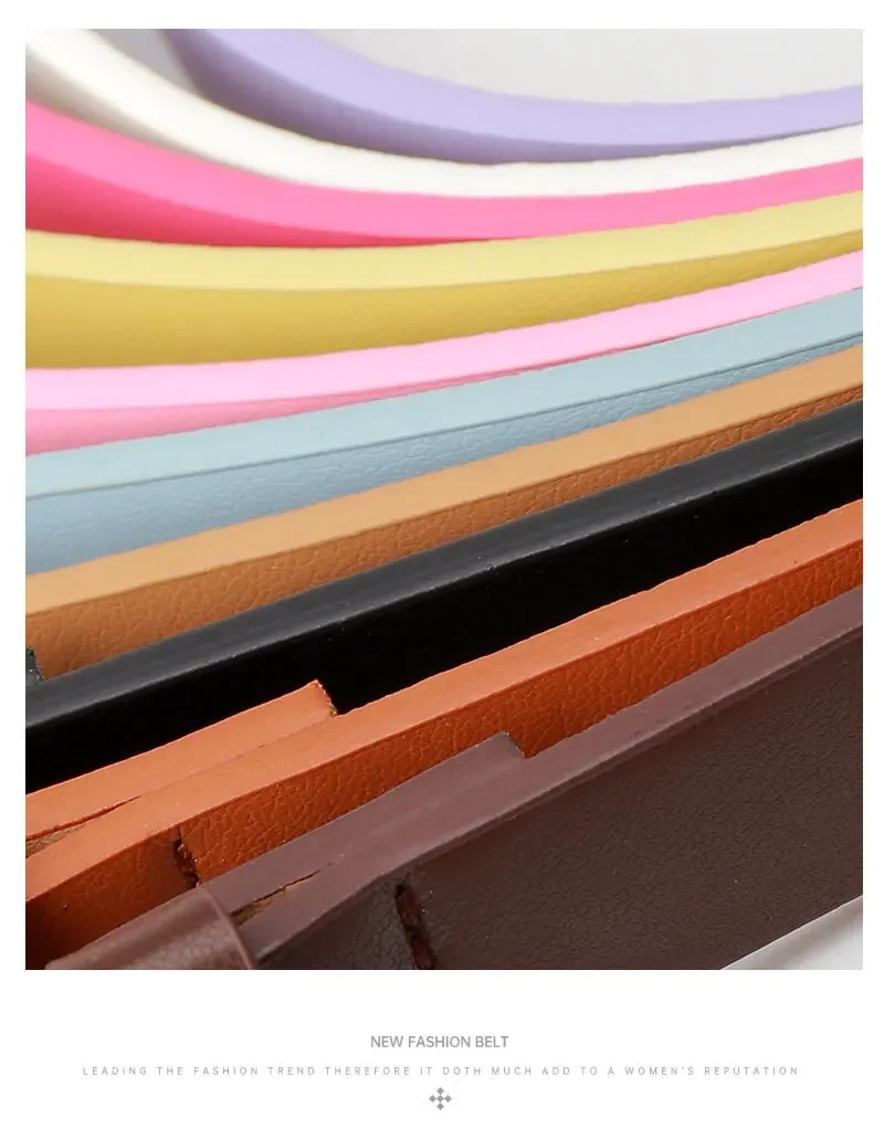 1.8x103cm New Women's Belt Fashion Casual Simple Needle Buckle Belt Jeans Dress Skinny Waistband