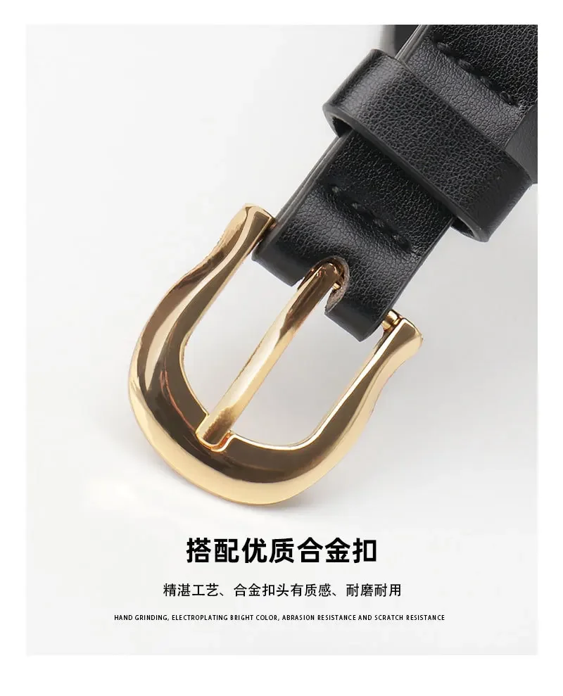 1.8x103cm New Women's Belt Fashion Casual Simple Needle Buckle Belt Jeans Dress Skinny Waistband