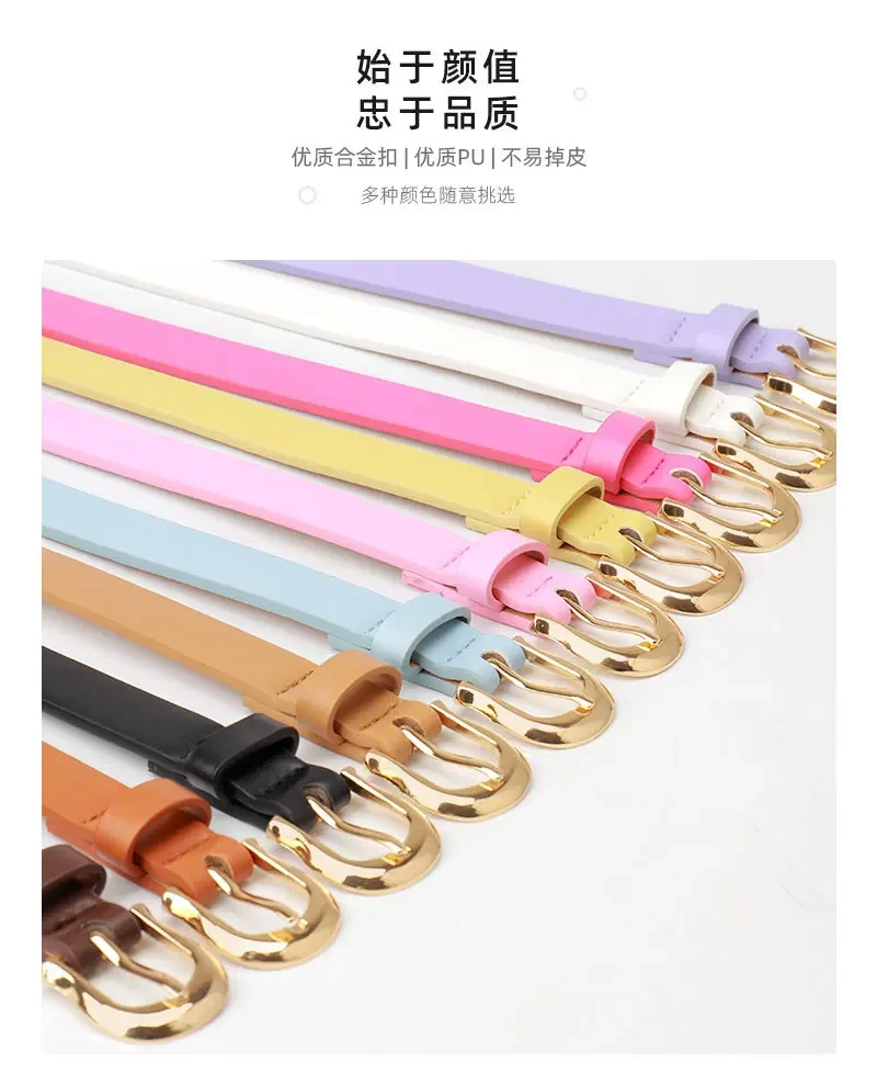 1.8x103cm New Women's Belt Fashion Casual Simple Needle Buckle Belt Jeans Dress Skinny Waistband