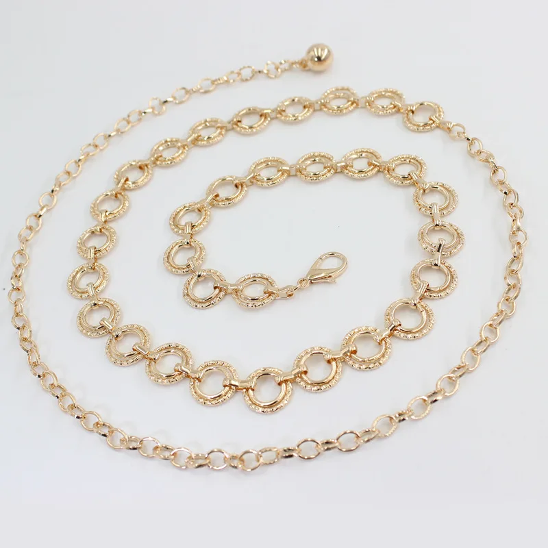 Metal Balls Pendants Waist Chain Women Long Thin Belt Gold Sliver Adjustable Female Tassel Belts Elegant Ladies Dress Waistband