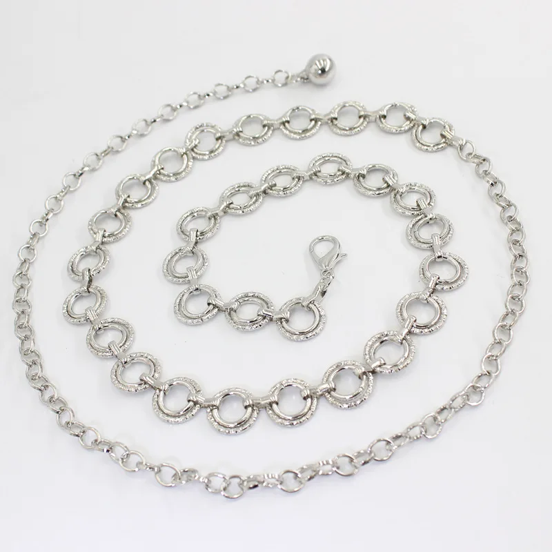 Metal Balls Pendants Waist Chain Women Long Thin Belt Gold Sliver Adjustable Female Tassel Belts Elegant Ladies Dress Waistband