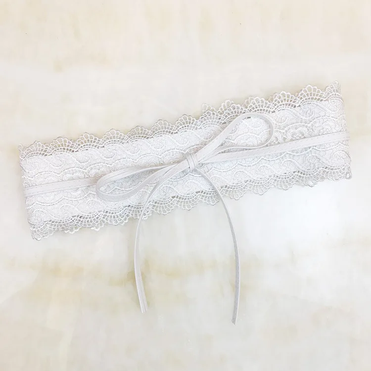 Women Bow Lace Belt Corset Wide Belts Wedding Dress Skirt Decorative Belt