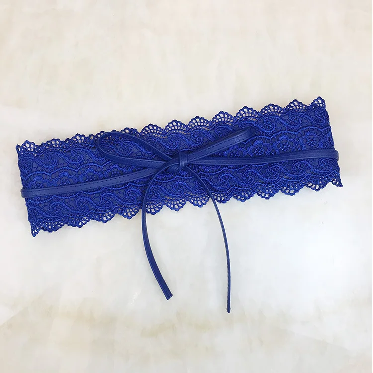 Women Bow Lace Belt Corset Wide Belts Wedding Dress Skirt Decorative Belt