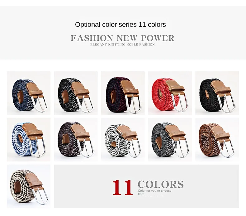 New Unisex Men's Belt Casual Woven Elastic Belt Outdoor Sports Canvas Belt Climbing Work Belt Jeans Suit Pants Belts for Women