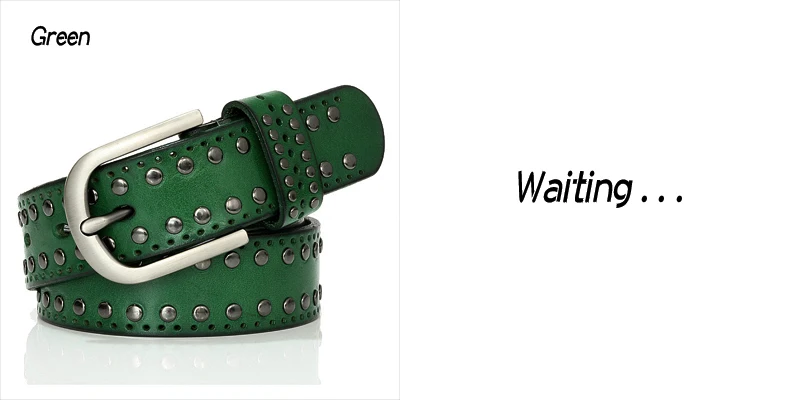 3.3CM Punk Lady Belts Rivet Women Belt High Quality Real Genuine Leather Belt Female Strap Vintage Woman Cowskin Belt For Jeans