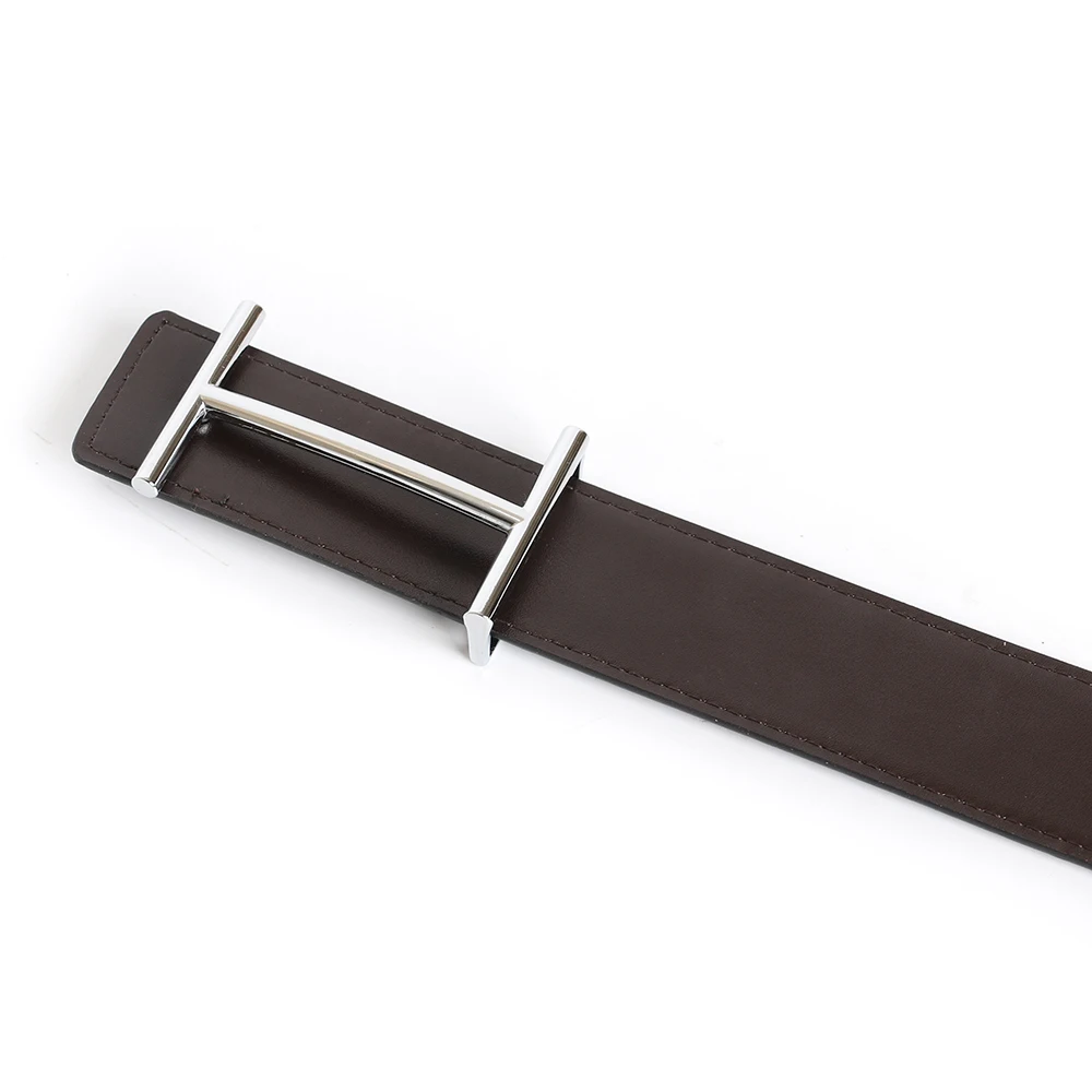 Luxury Designer Brand Brass H Buckle Belt Men High Quality Women Genuine Real Leather Dress Cowhide Strap for Jeans Waistband