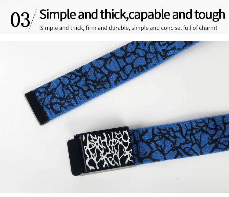 3.8cm Unisex Fashionable Adjustable Casual Polyester Canvas Belt 43 Inch Denim Waist Belt