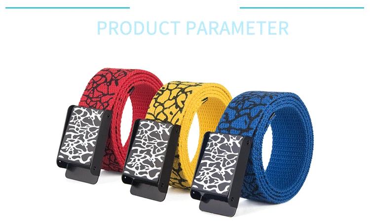 3.8cm Unisex Fashionable Adjustable Casual Polyester Canvas Belt 43 Inch Denim Waist Belt