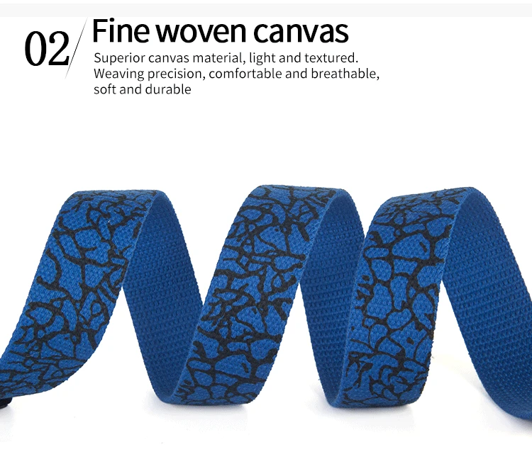 3.8cm Unisex Fashionable Adjustable Casual Polyester Canvas Belt 43 Inch Denim Waist Belt