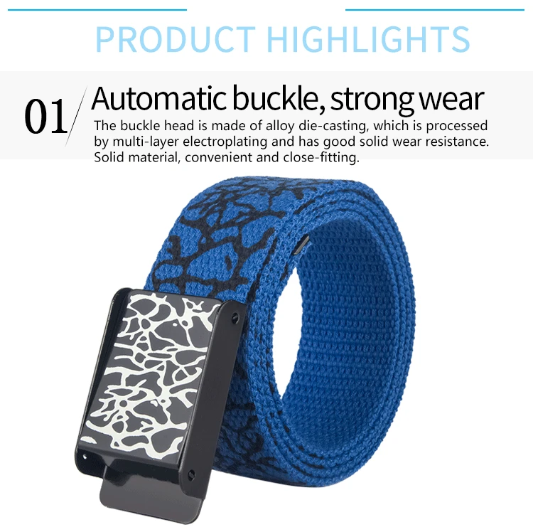 3.8cm Unisex Fashionable Adjustable Casual Polyester Canvas Belt 43 Inch Denim Waist Belt