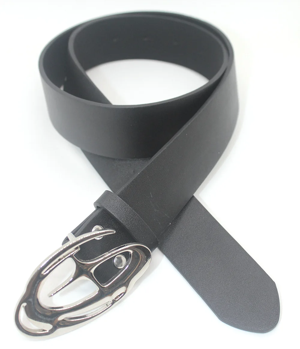 Punk Moon Star Buckle Belt Design Cross Metal Vintage Gothic Men Women Y2k Belt Pu Leather Waistband Jeans Pants Decorative Belt