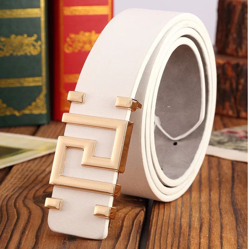 Fashion Casual Gold Letter Button Top Men's Women's Belts for Daily Wear Jeans Designer Belts for Comfortable Gift To Boyfriend