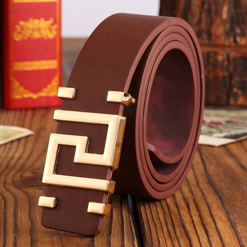 Fashion Casual Gold Letter Button Top Men's Women's Belts for Daily Wear Jeans Designer Belts for Comfortable Gift To Boyfriend