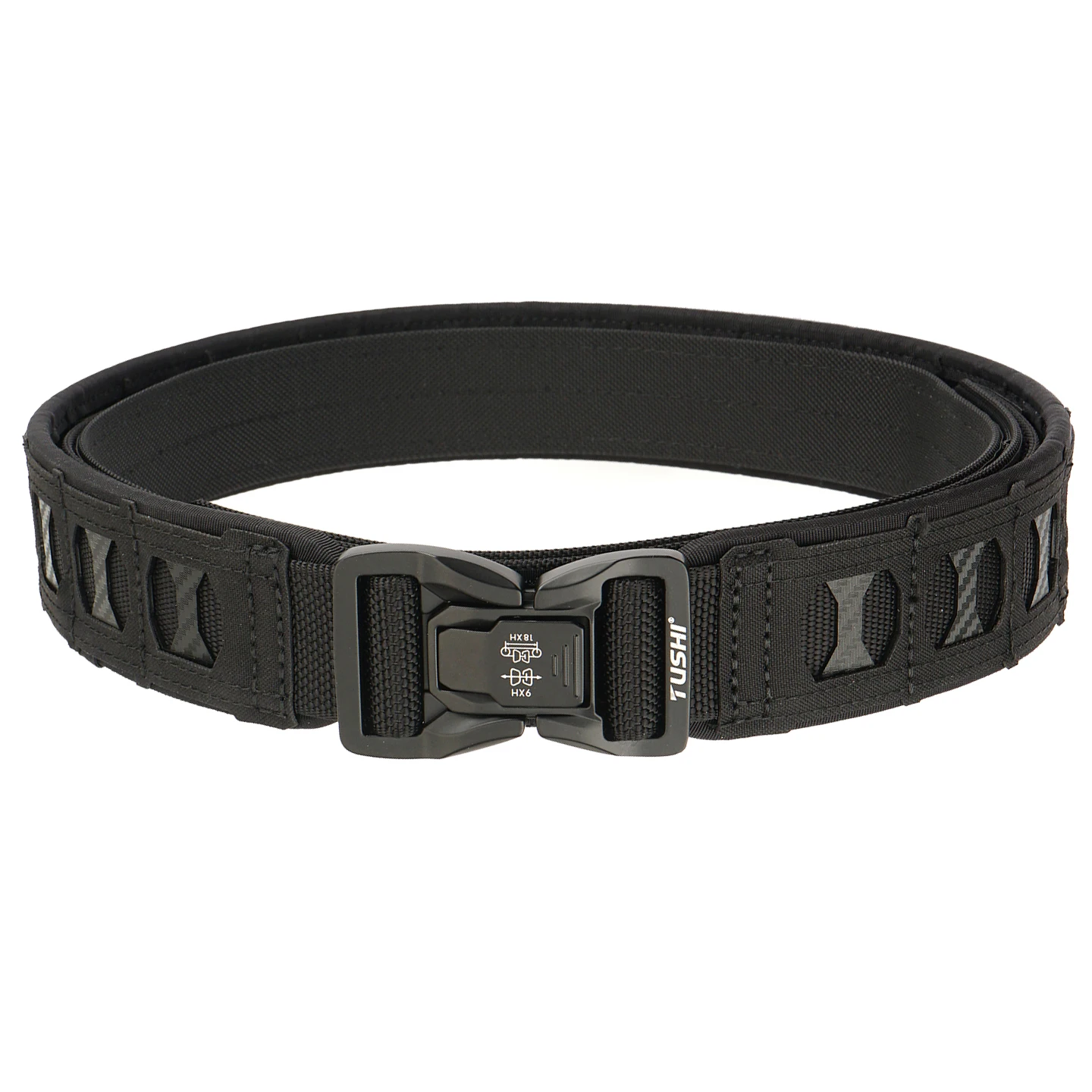 TUSHI New Tactical MOLLE Combat Military Belt Equipped With Inner Belt and Inner Non-Slip Pad 2-in-1 Quick-Release System Belt