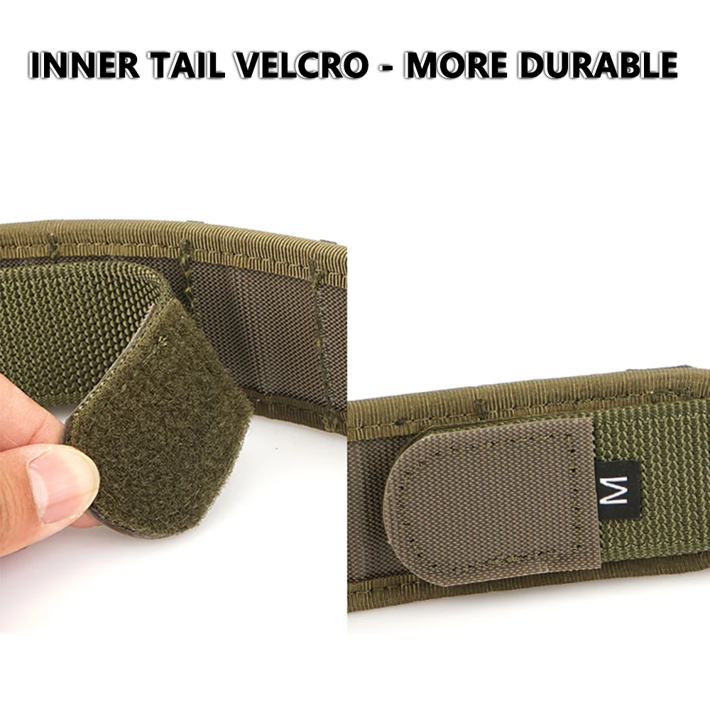 TUSHI New Tactical MOLLE Combat Military Belt Equipped With Inner Belt and Inner Non-Slip Pad 2-in-1 Quick-Release System Belt