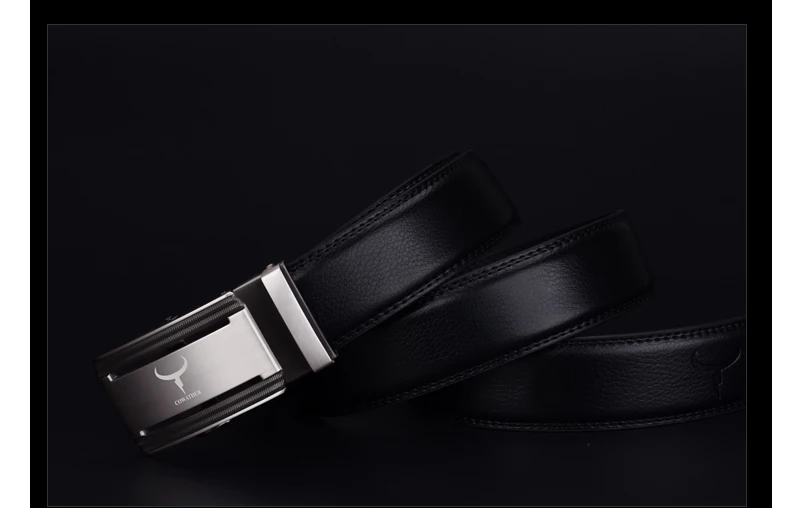 COWATHER 2021 new 100% cow genuine leather belts for men high quality alloy automatic buckle belt cinto masculino original