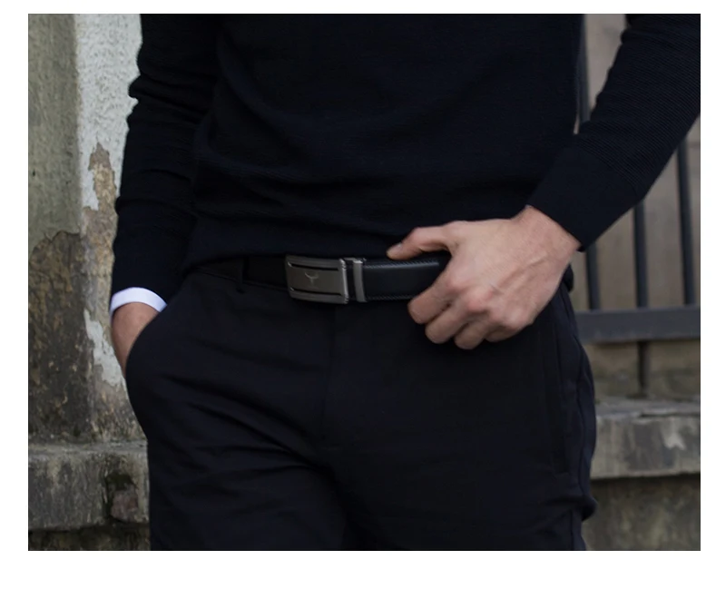 COWATHER 2021 new 100% cow genuine leather belts for men high quality alloy automatic buckle belt cinto masculino original