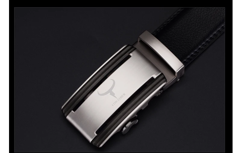 COWATHER 2021 new 100% cow genuine leather belts for men high quality alloy automatic buckle belt cinto masculino original