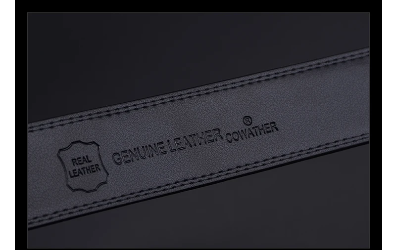 COWATHER fashion men belt top cow genuine leather automatic buckle belts for men causal design cowhide male strap