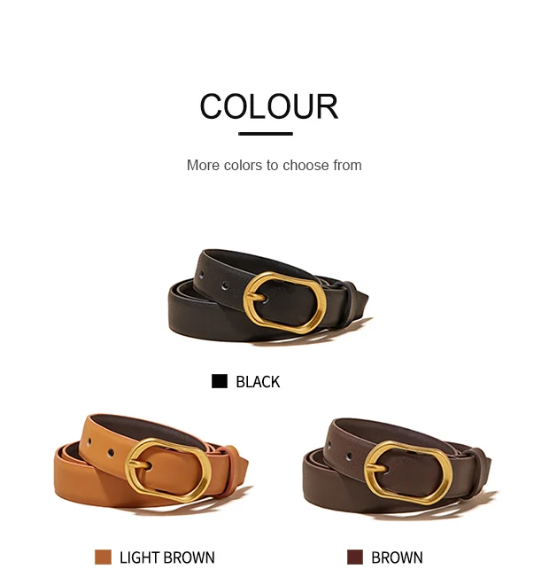 FOXER Women Buckle Thin Belt For Jeans Dress High Quality PU Leather Lady Luxury Design Brand Korean Adjustable Denim Retro Belt